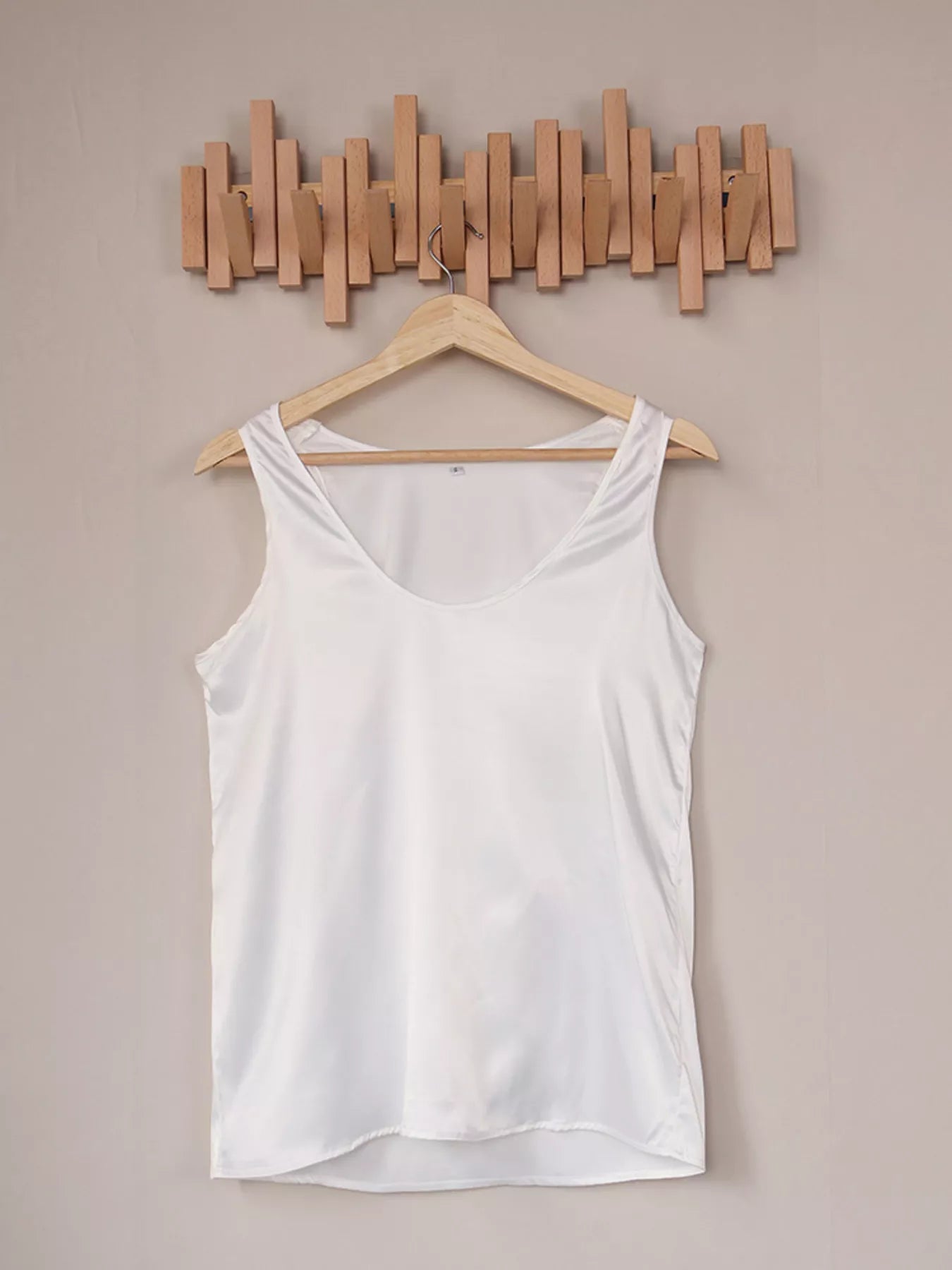 Trendsi Satin Deep V-Neck Tank -