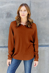 Trendsi Double Take Full Size Round Neck Long Sleeve T-Shirt -