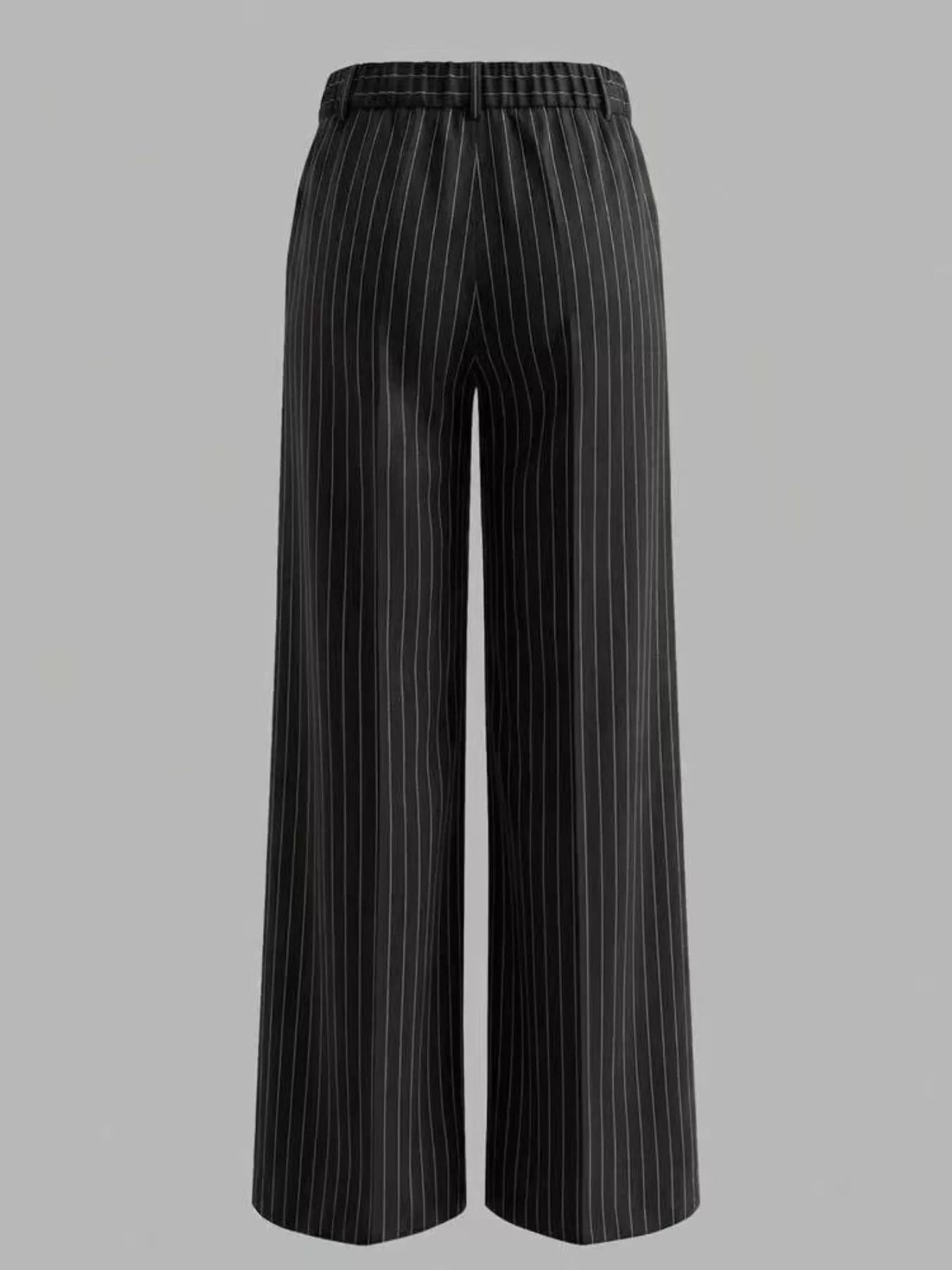 Trendsi High-Waisted Striped Wide-Leg Pants -
