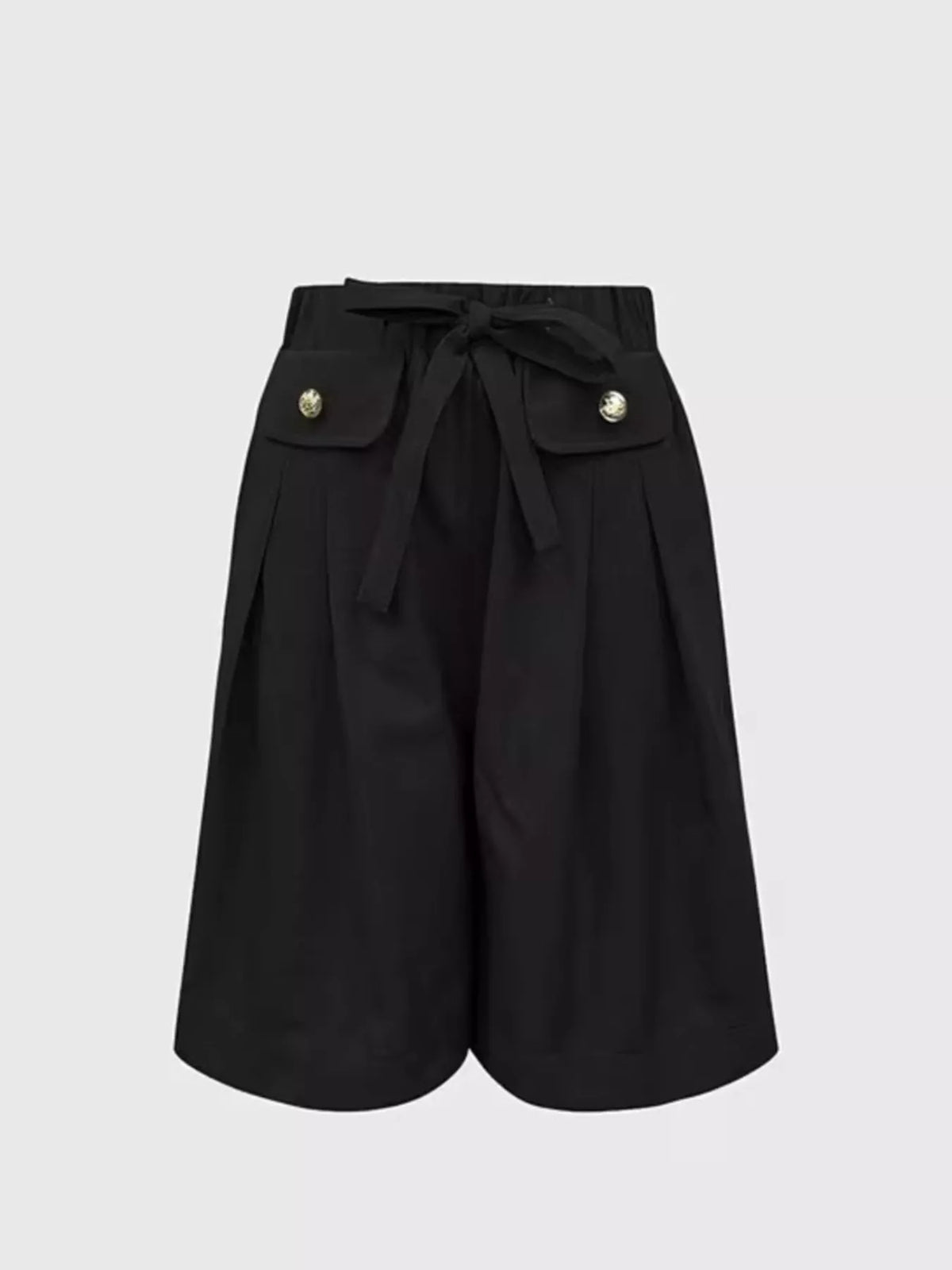Black drawstring shorts