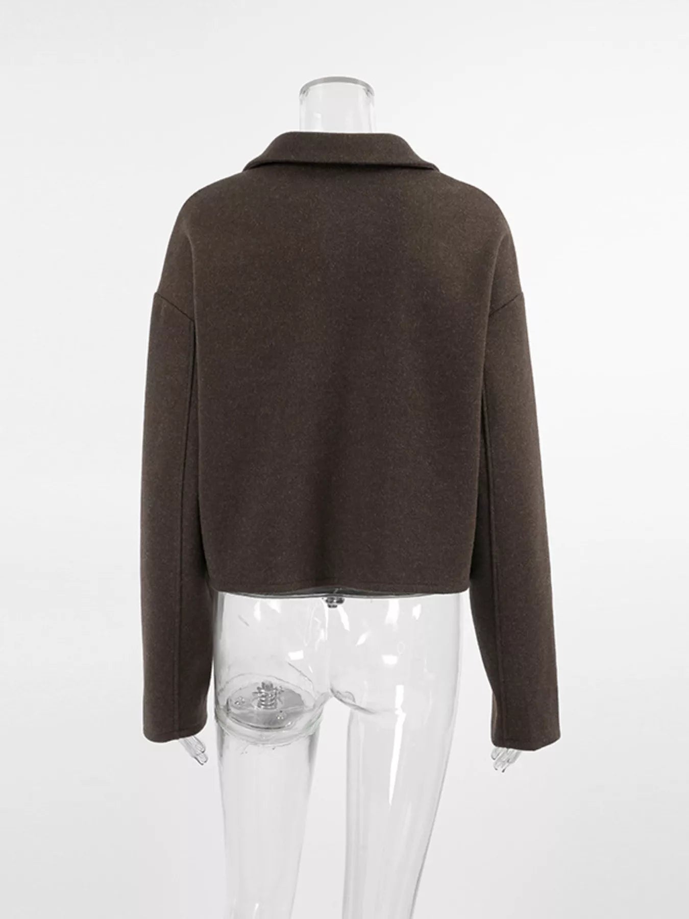 Trendsi Zip Up Dropped Shoulder Jacket -