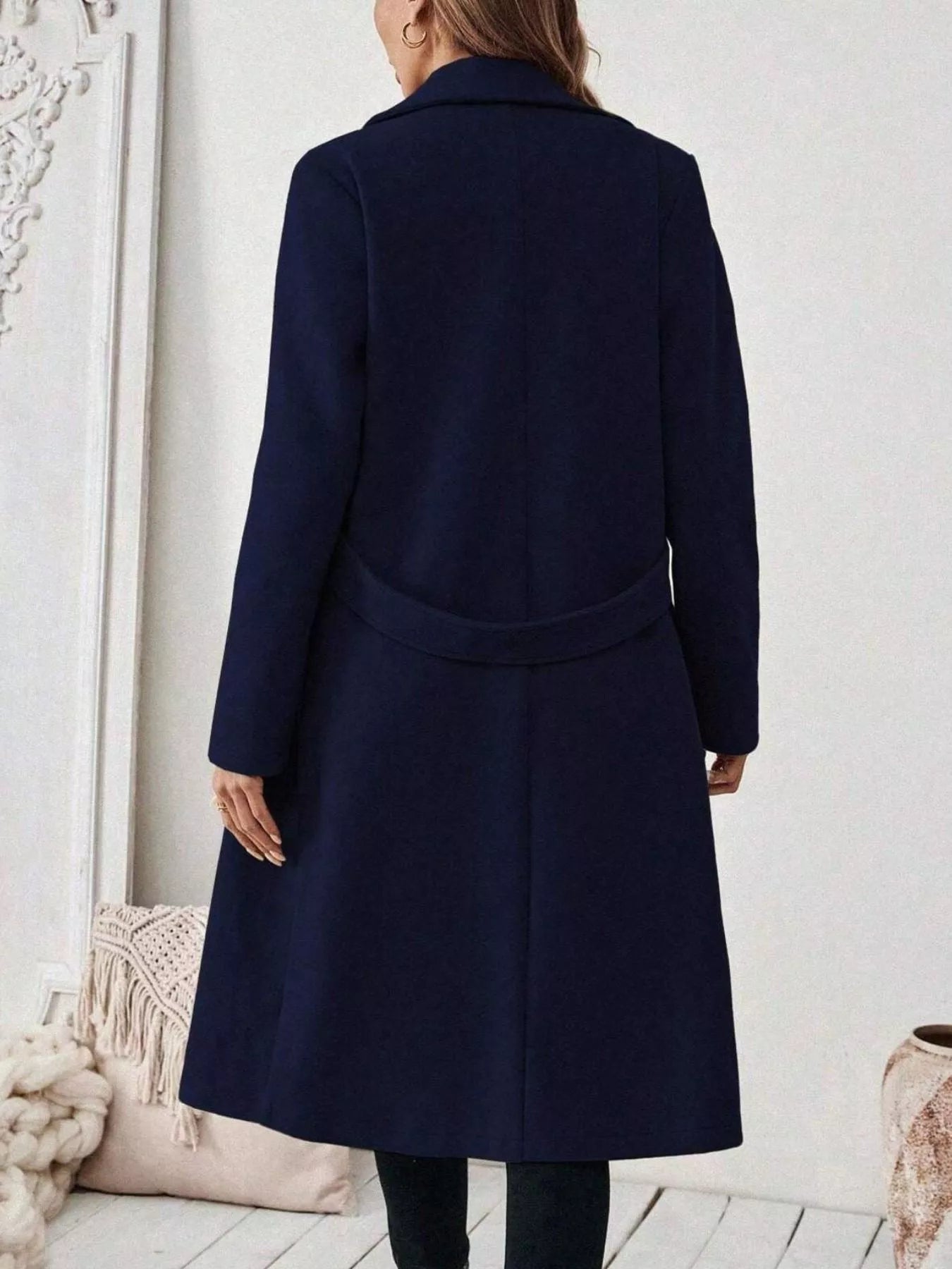 Trendsi Single-Button Longline Coat -