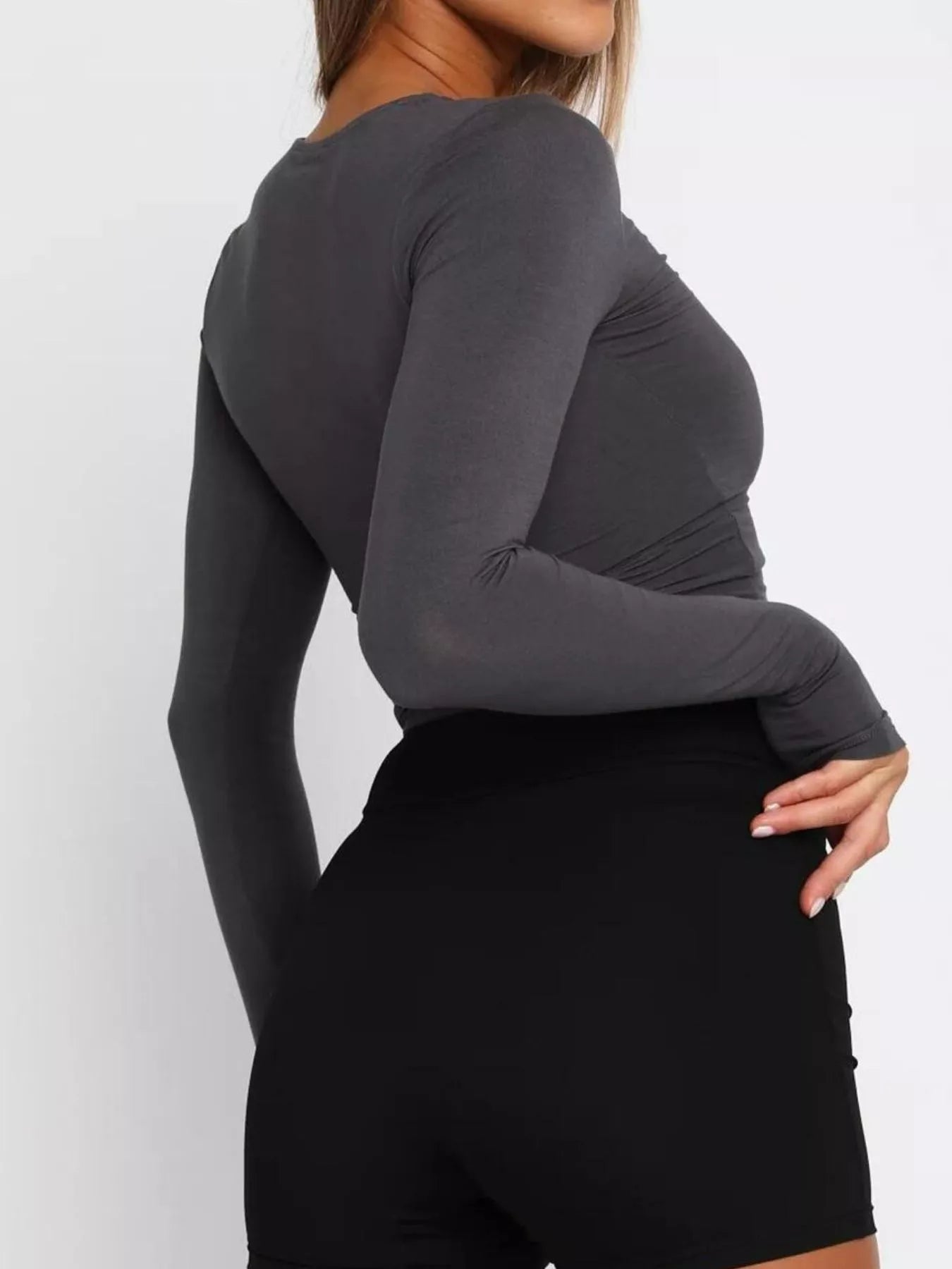 Trendsi Ruched Long Sleeve T-Shirt -