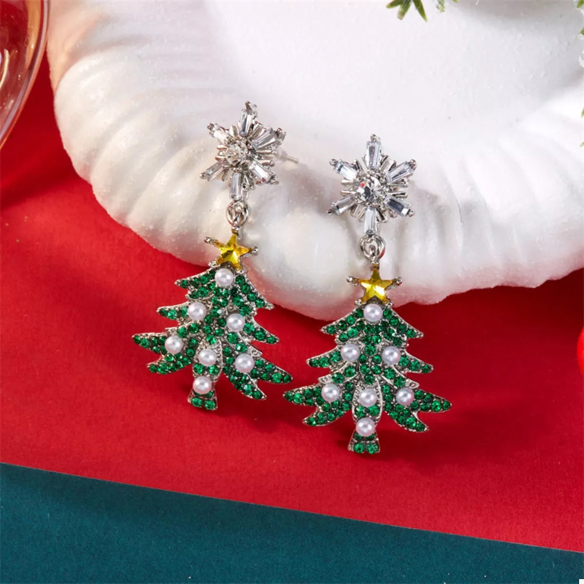 Trendsi Christmas Tree Drop Earrings -