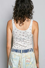 Trendsi POL All Over Floral Ribbed Tank -