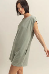 Trendsi HYFVE Round Neck Cap Sleeve Relaxed Fit Breezy Romper -