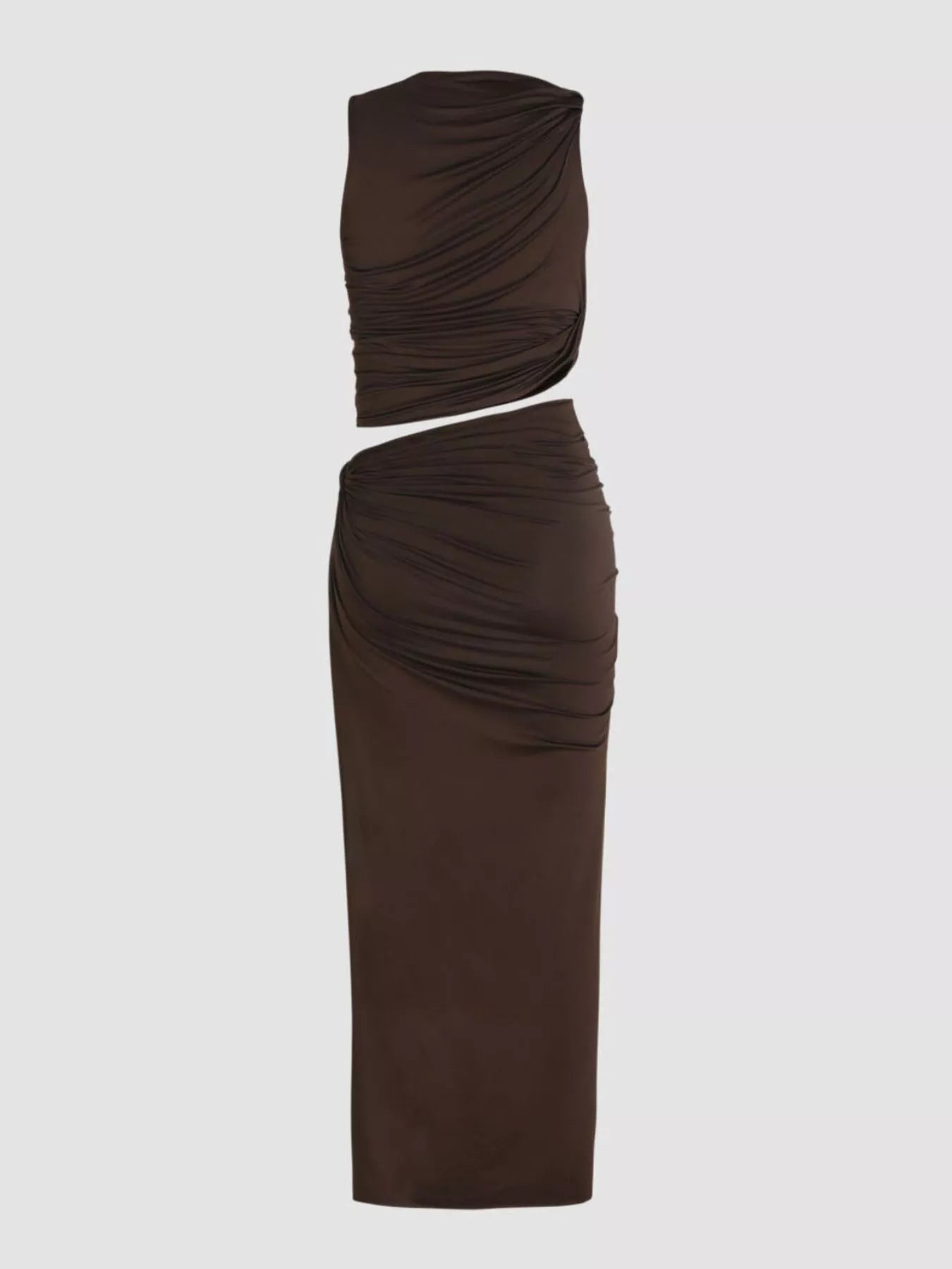 Trendsi Asymmetrical Ruched Knit Top and Skirt Set - Shirts