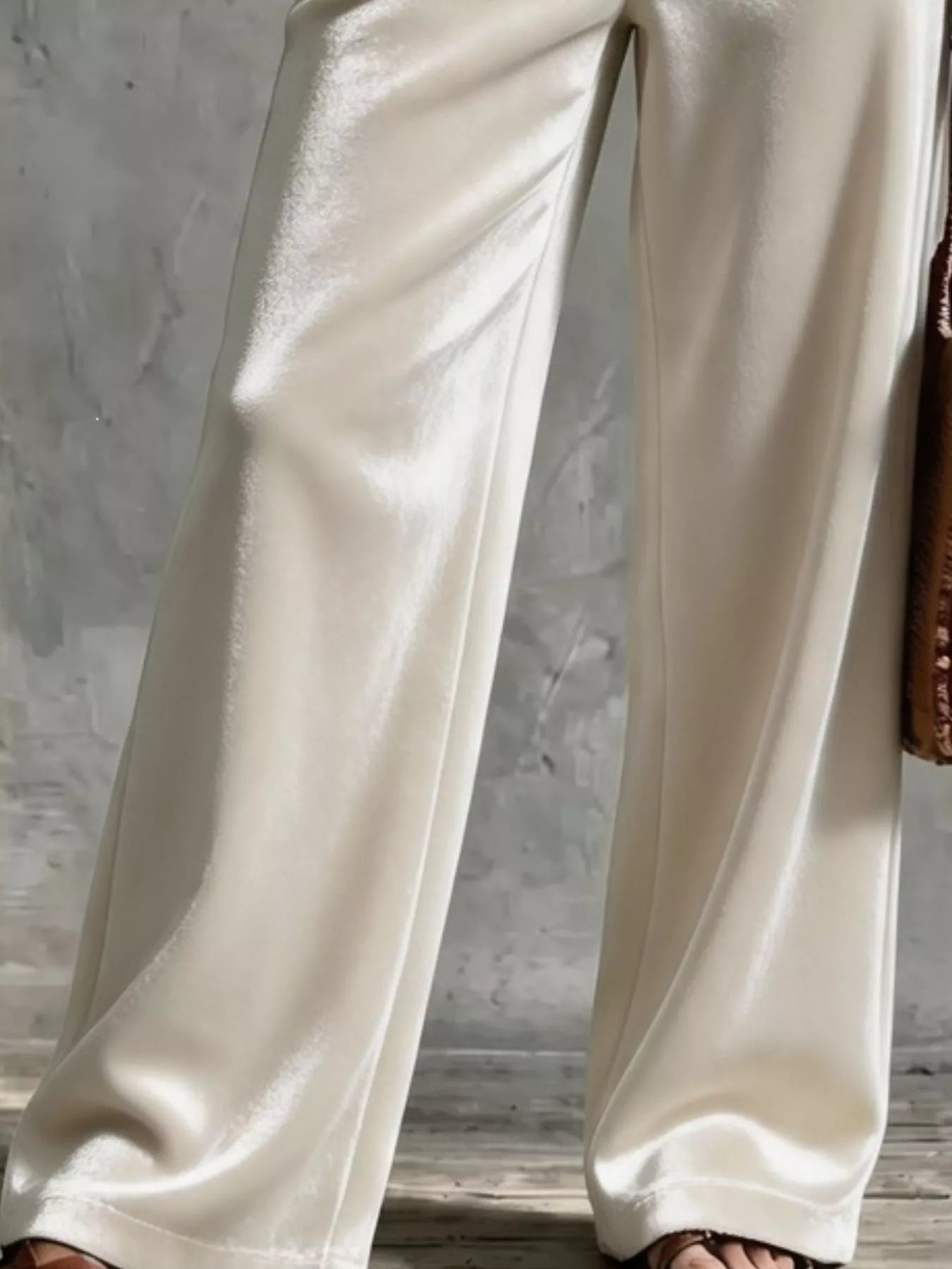 Trendsi Full Size Velvet Wide-Leg Pants Plus Size -