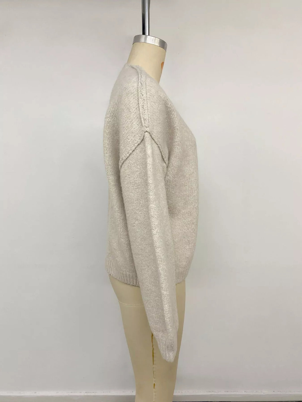 Open front dropped shoulder cardigan