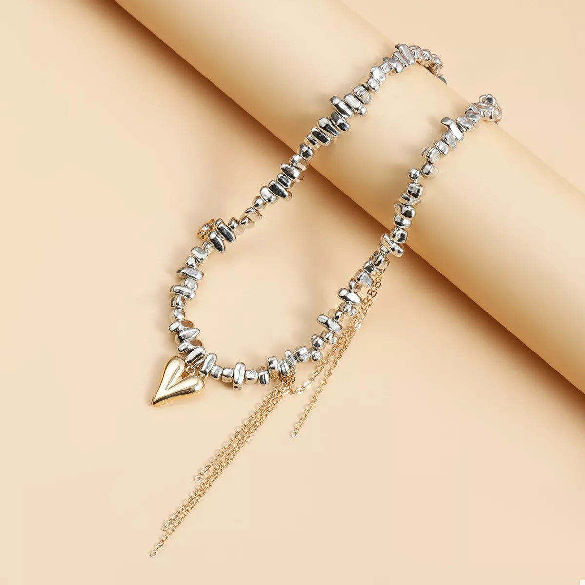 Trendsi Silver-Plated Heart Necklace -