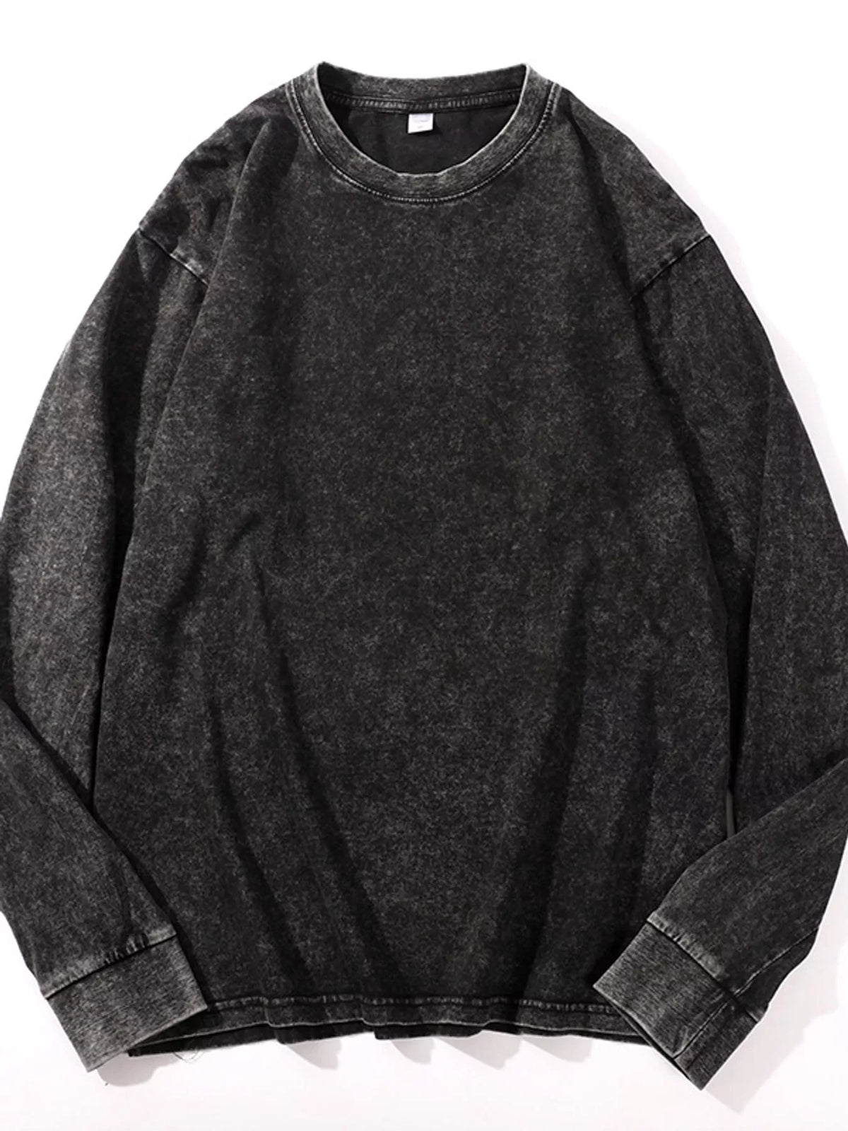Washed Oversized Long Sleeve T-Shirt — garment front
