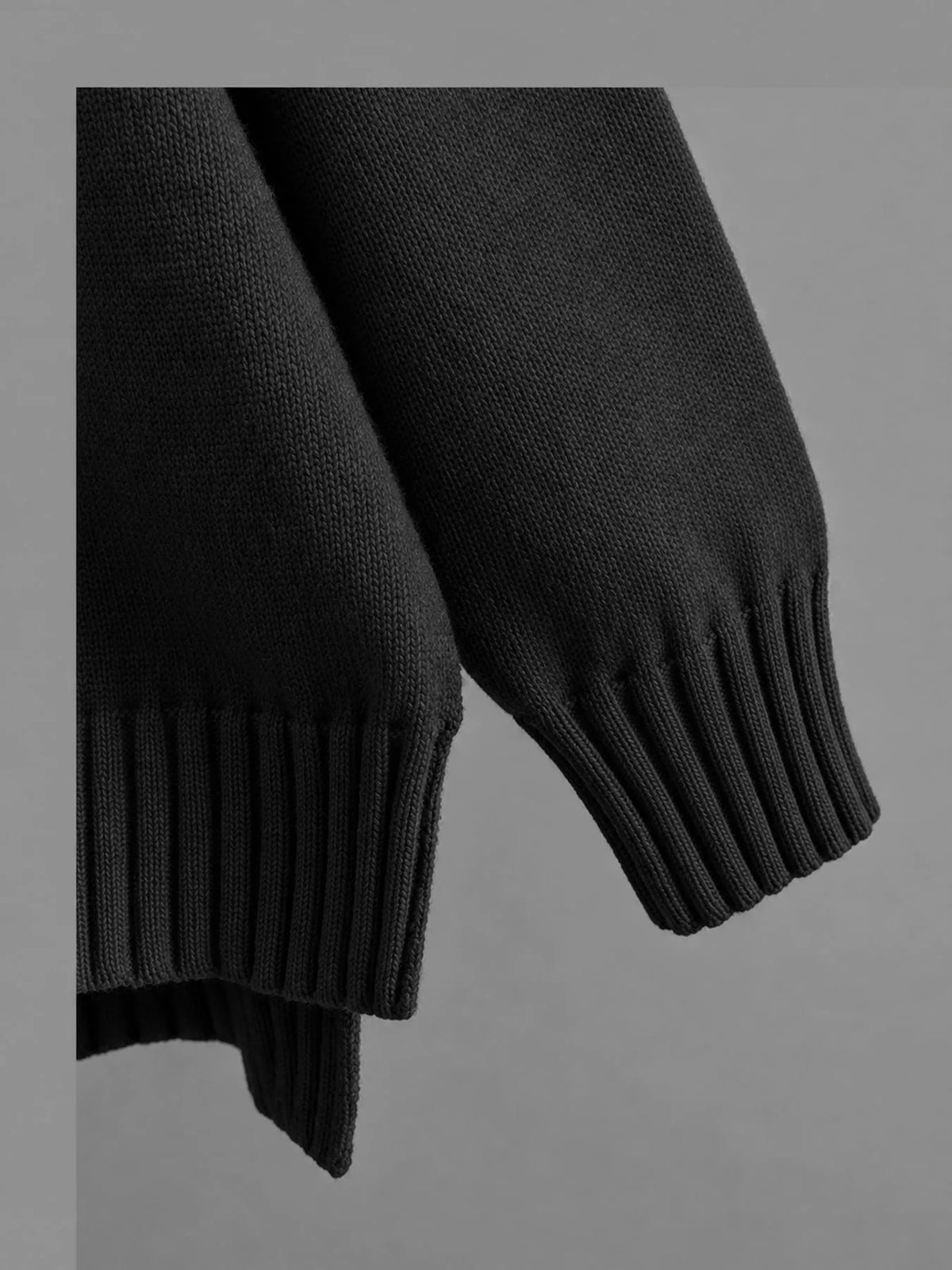 Mock Neck Sweater and Wide-Leg Pants Knit Set — construction details