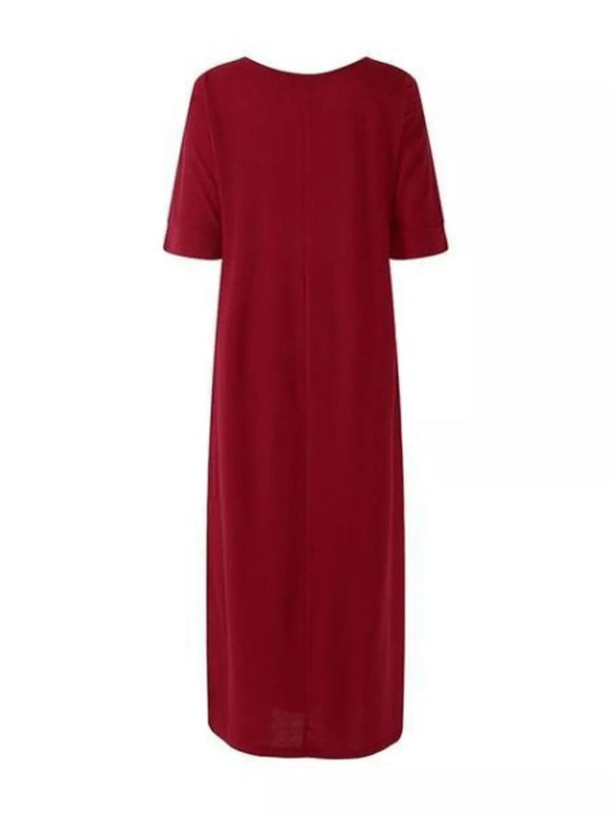 High-Slit Maxi Tunic Dress — garment front