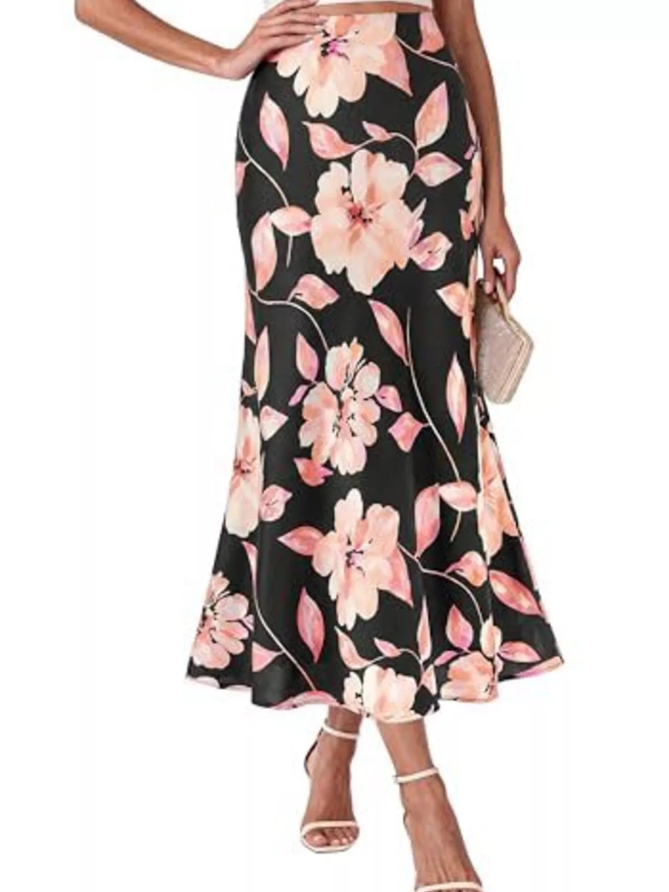Trendsi High-Waisted Mermaid Midi Skirt -