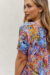Trendsi Be Stage Full Size Printed Dolman Flowy Top -