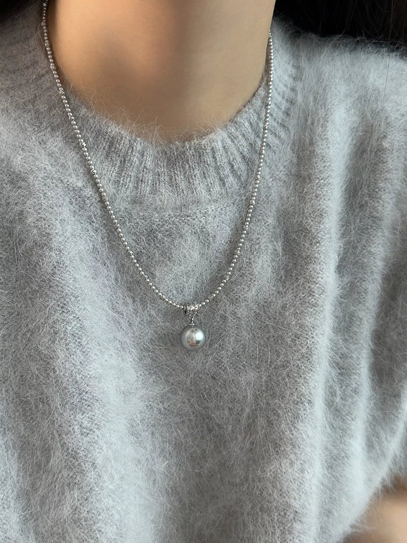 Trendsi Pearl Pendant Necklace -