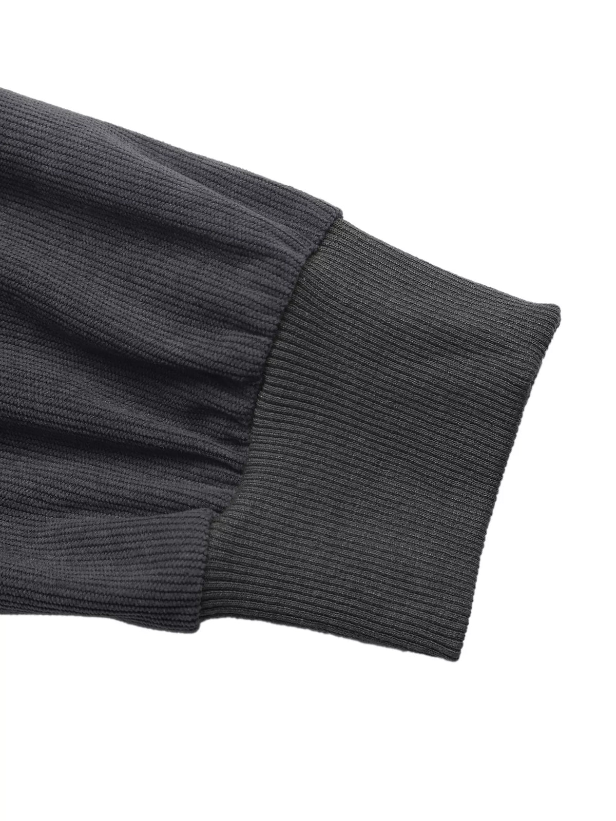 Color-Block Corduroy Quarter-Snap Sweatshirt — construction details