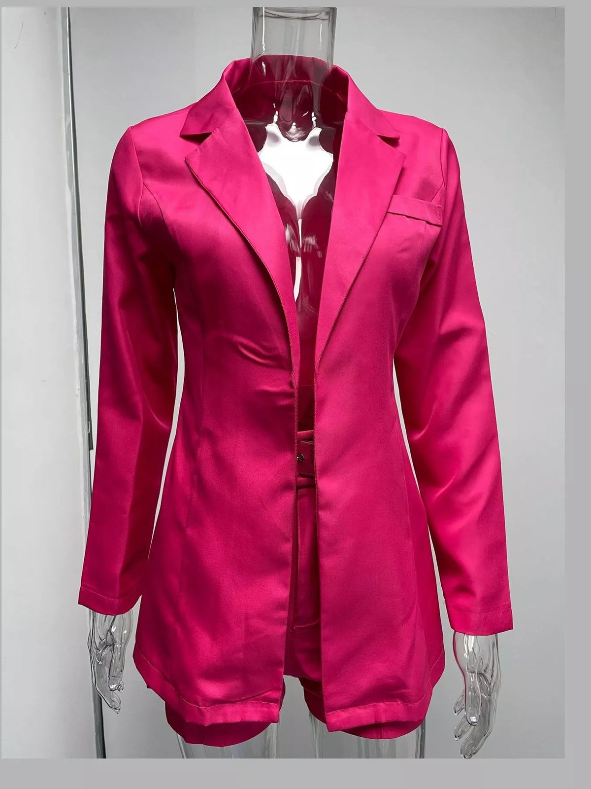 Collared long sleeve outfit set, product view