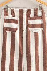 Trendsi HYFVE Striped Pocket Detail Maxi Skirt - Skirts