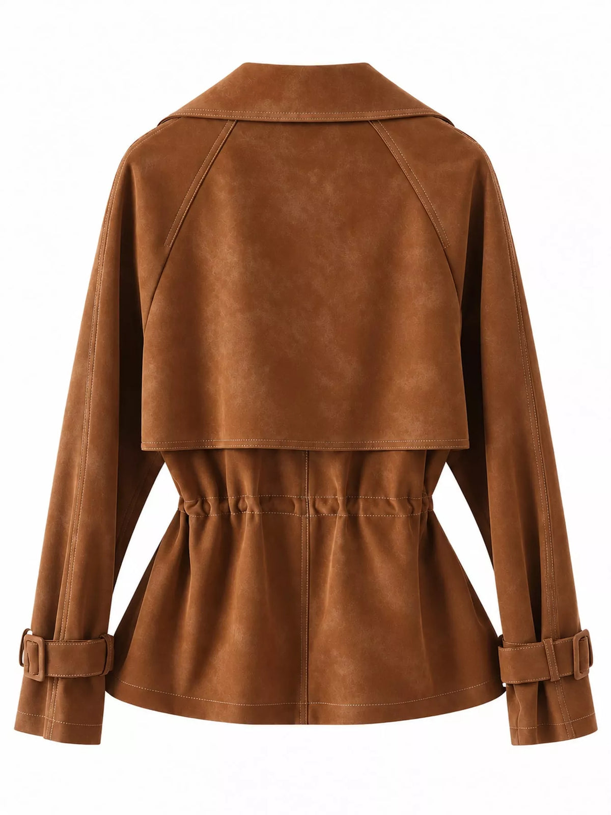Double Breasted Long Sleeve Jacket — back view