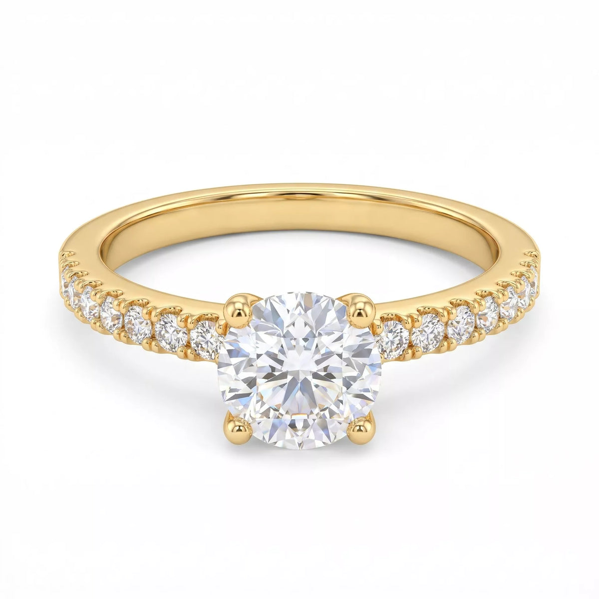 Round Cut Zircon Ring, product view