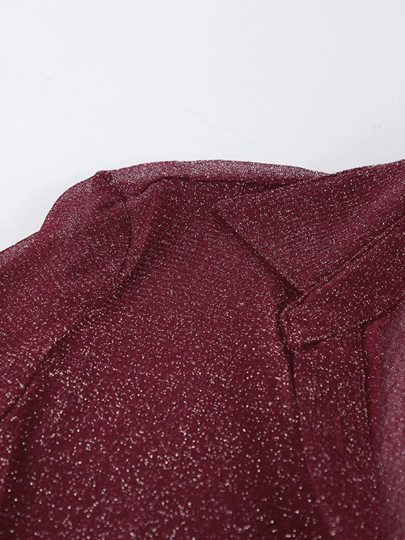 Trendsi Button Down Long Sleeve Shirt with Scarf -