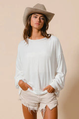 Trendsi BiBi Loop Terry Pull Over With Cut Edge Band -
