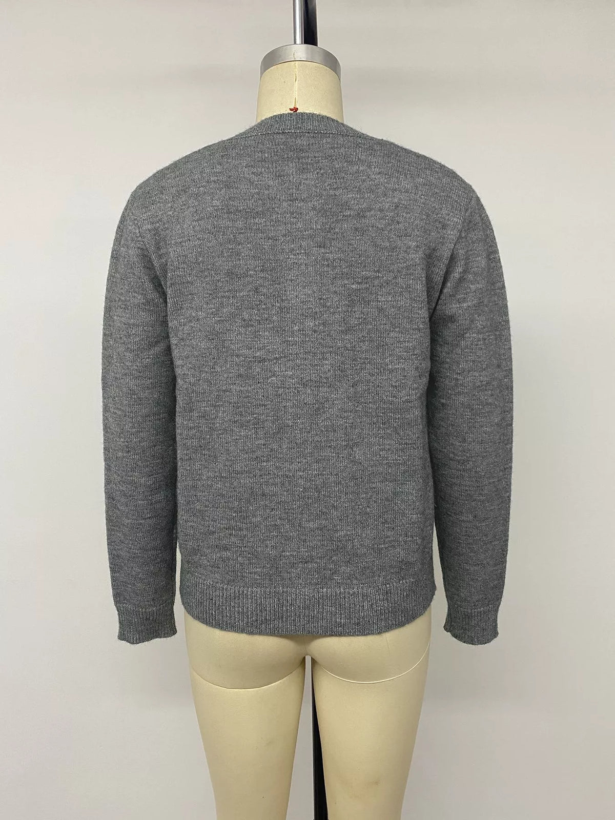 Trendsi Contrast Button Long Sleeve Cardigan -