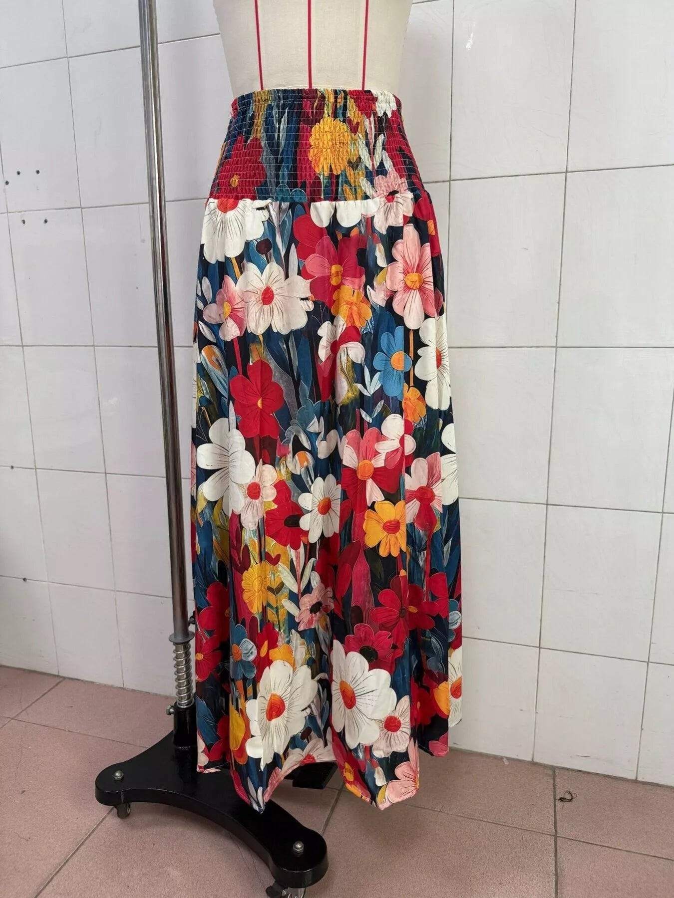 Trendsi Floral Print High-Waisted Maxi Skirt -