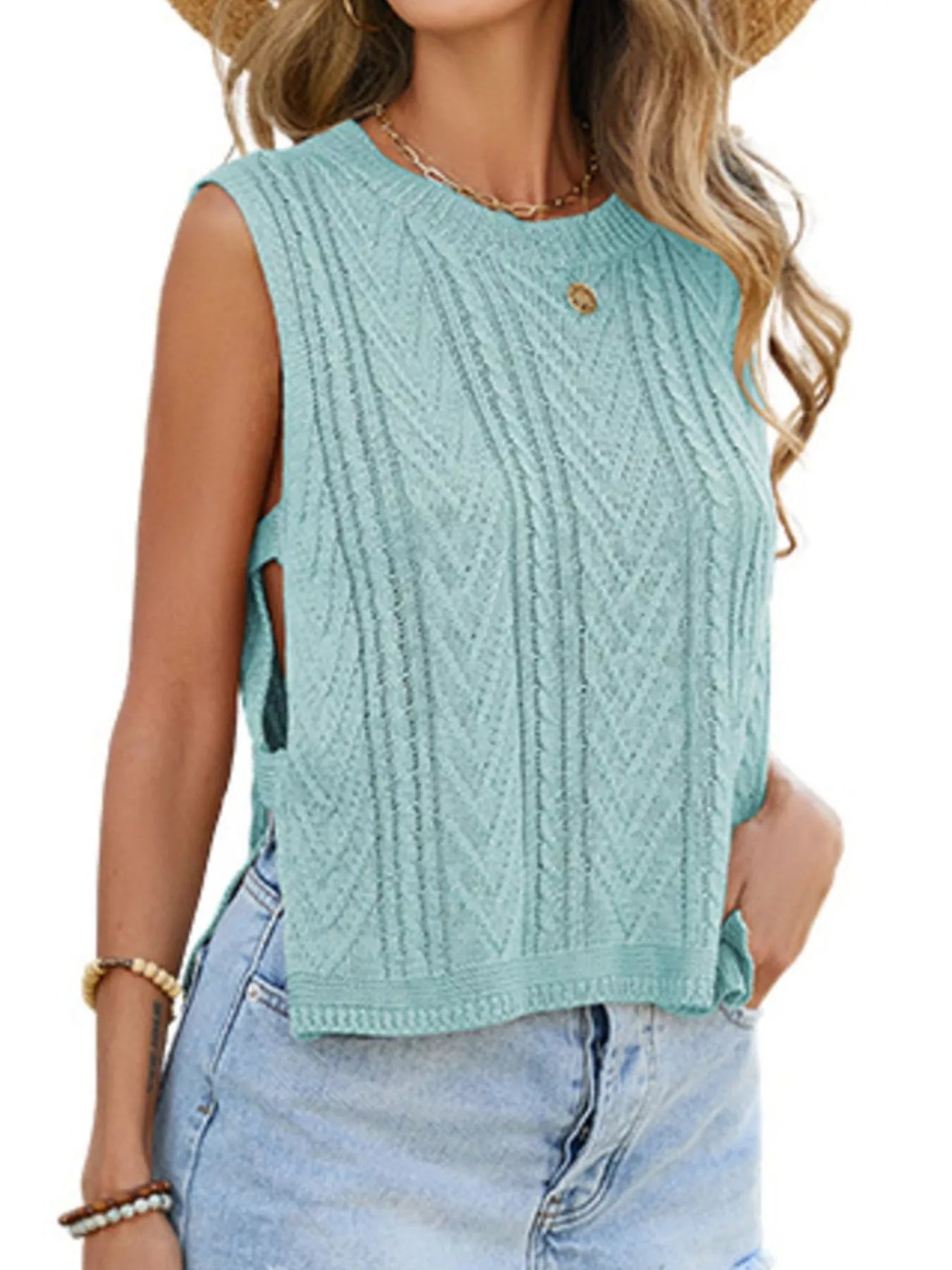 Trendsi Chevron Knit Sweater Vest -