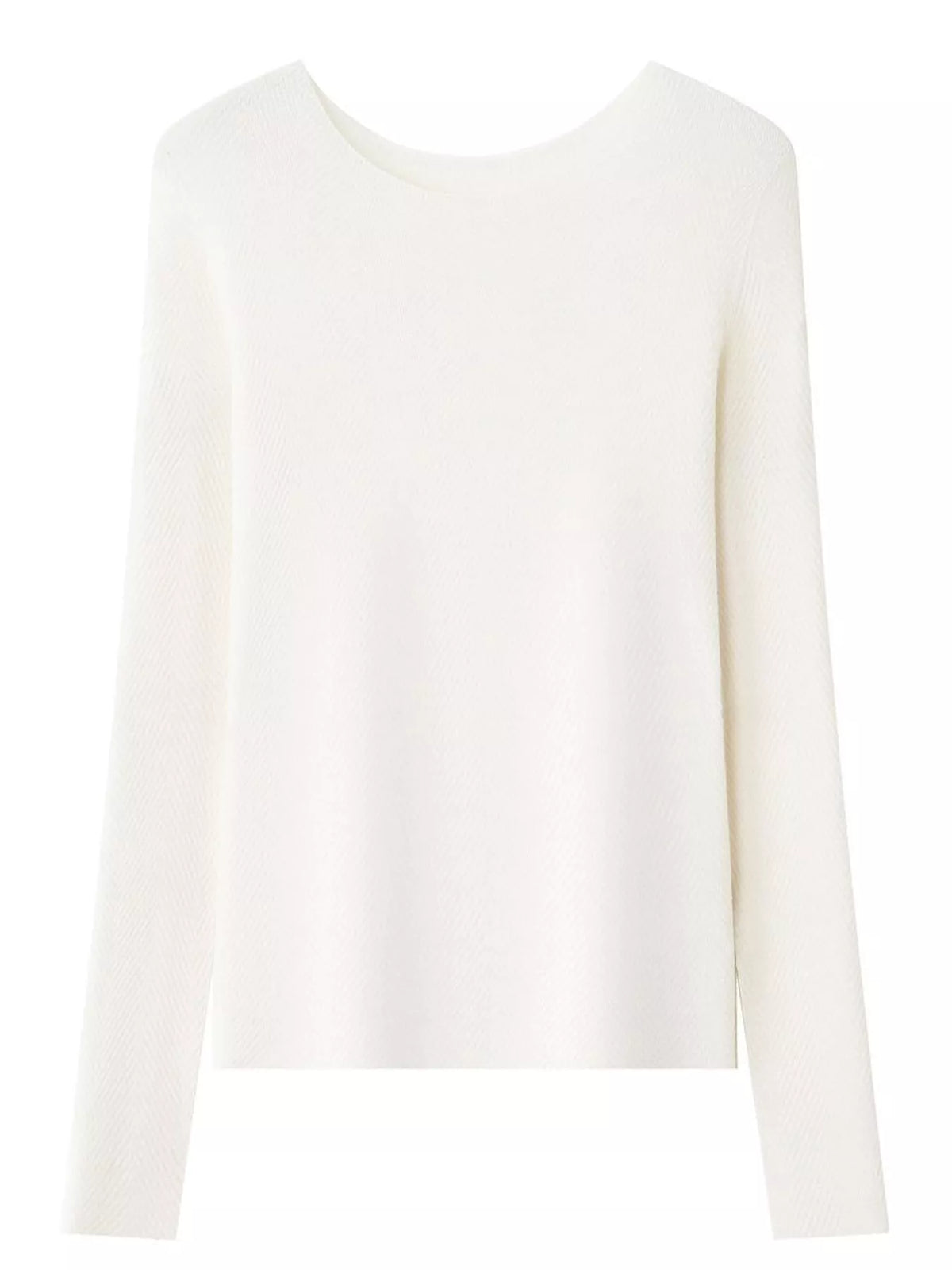 Cream herringbone knit sweater