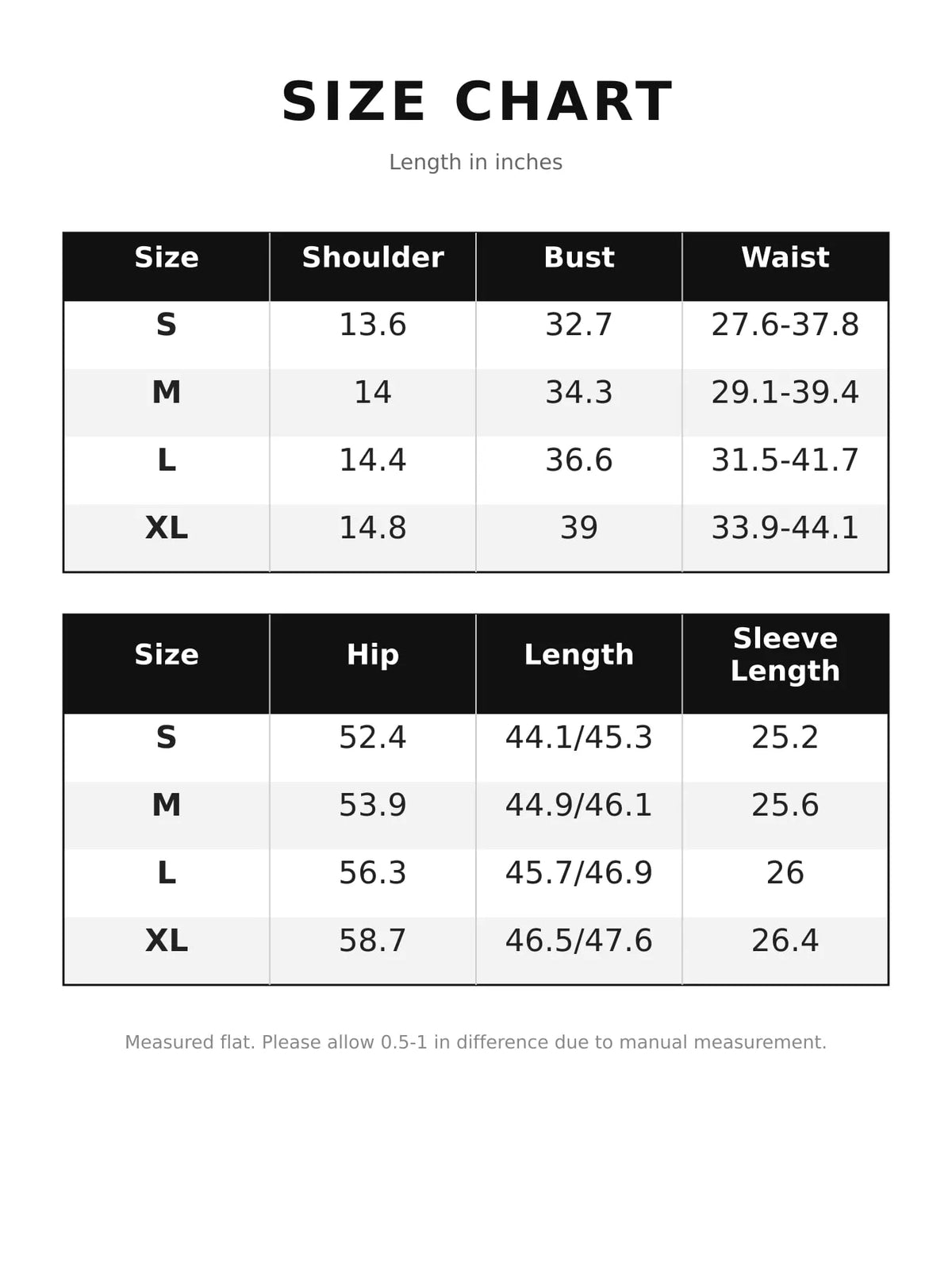 Size chart for women's ribbed knit long sleeve a-line midi dress
