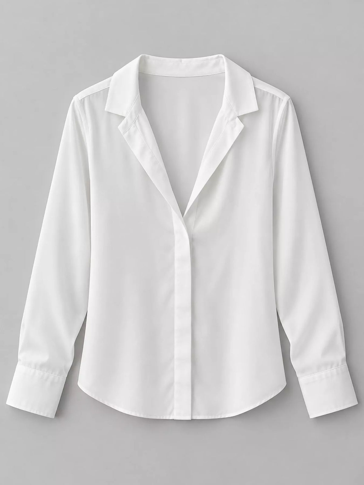 Button-up shirt, white hanging front