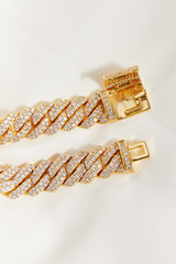 Trendsi Alloy Inlaid Zircon Bracelet -