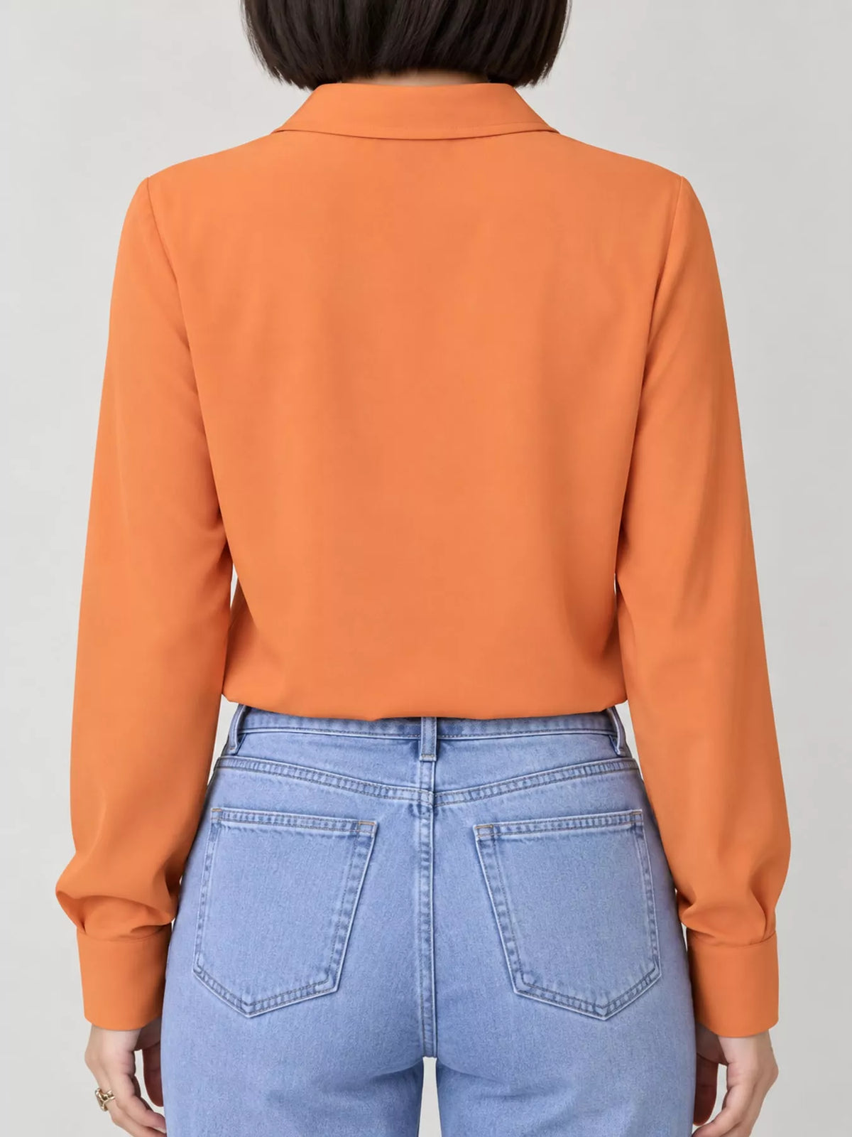 Button-up shirt, rust back