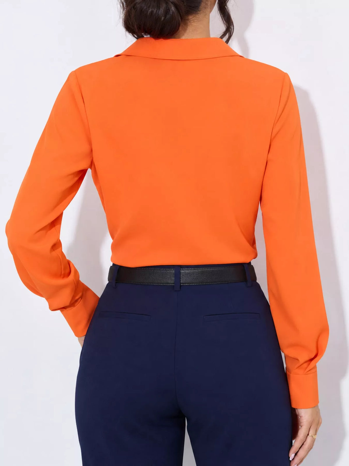 Button-up shirt, orange back