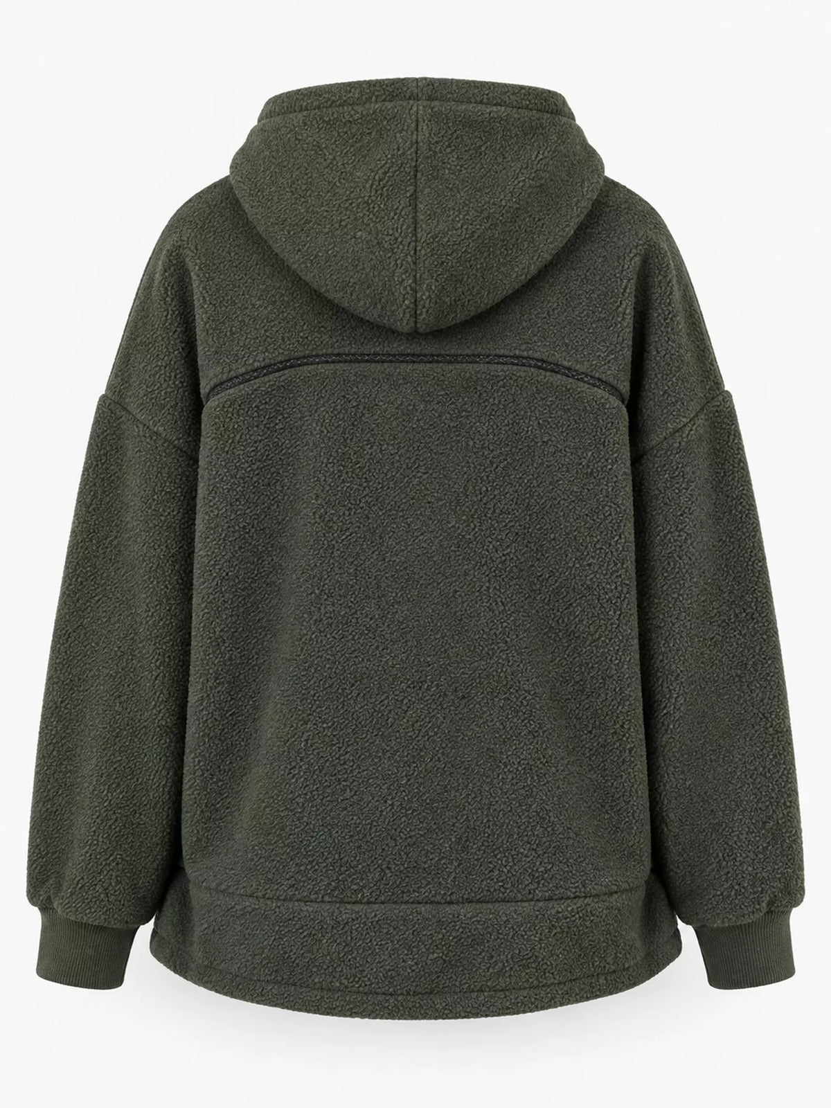 Pet-pouch hoodie, olive back