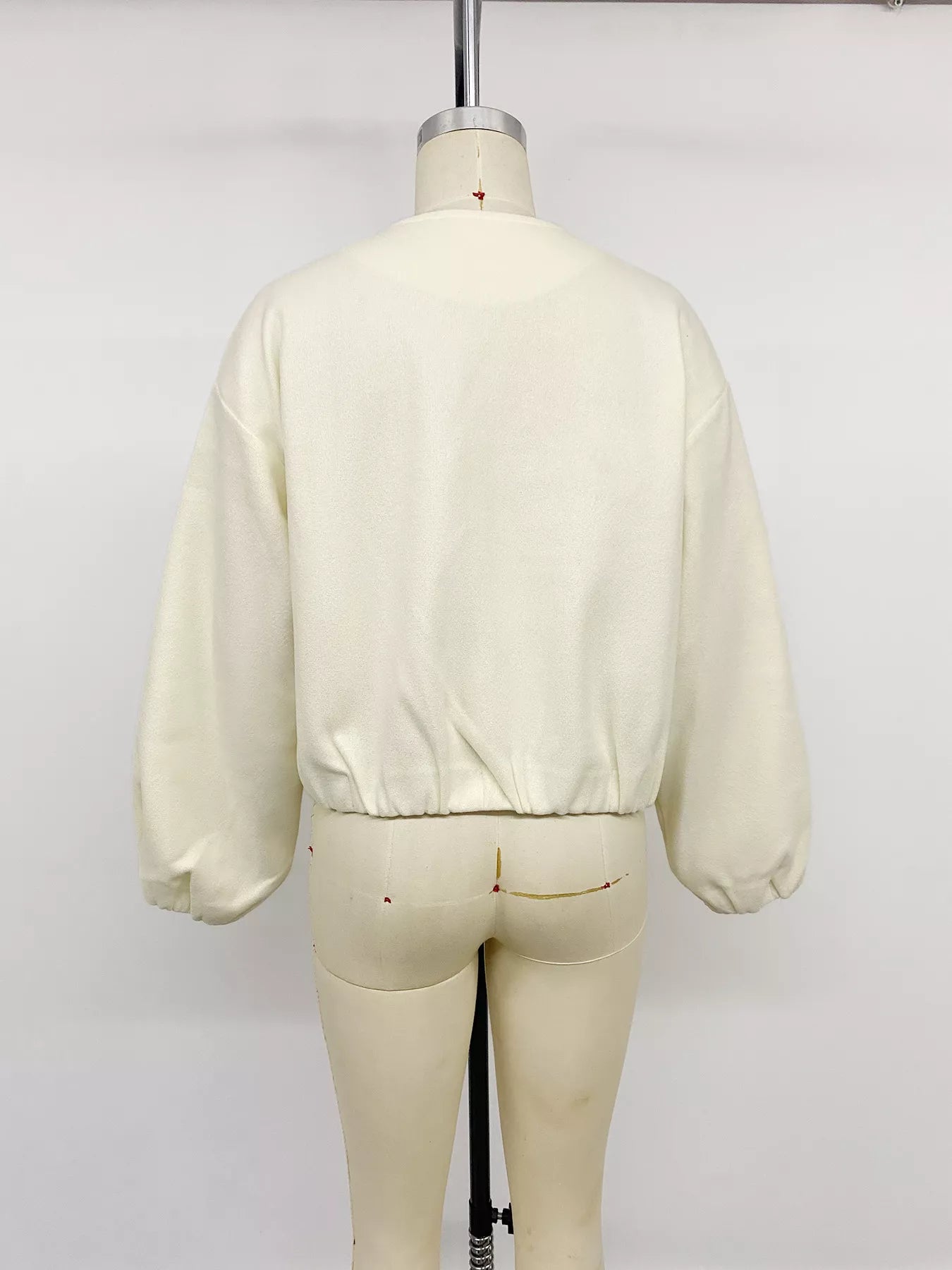 Trendsi Fleece Bomber Jacket with Zipper Closure -