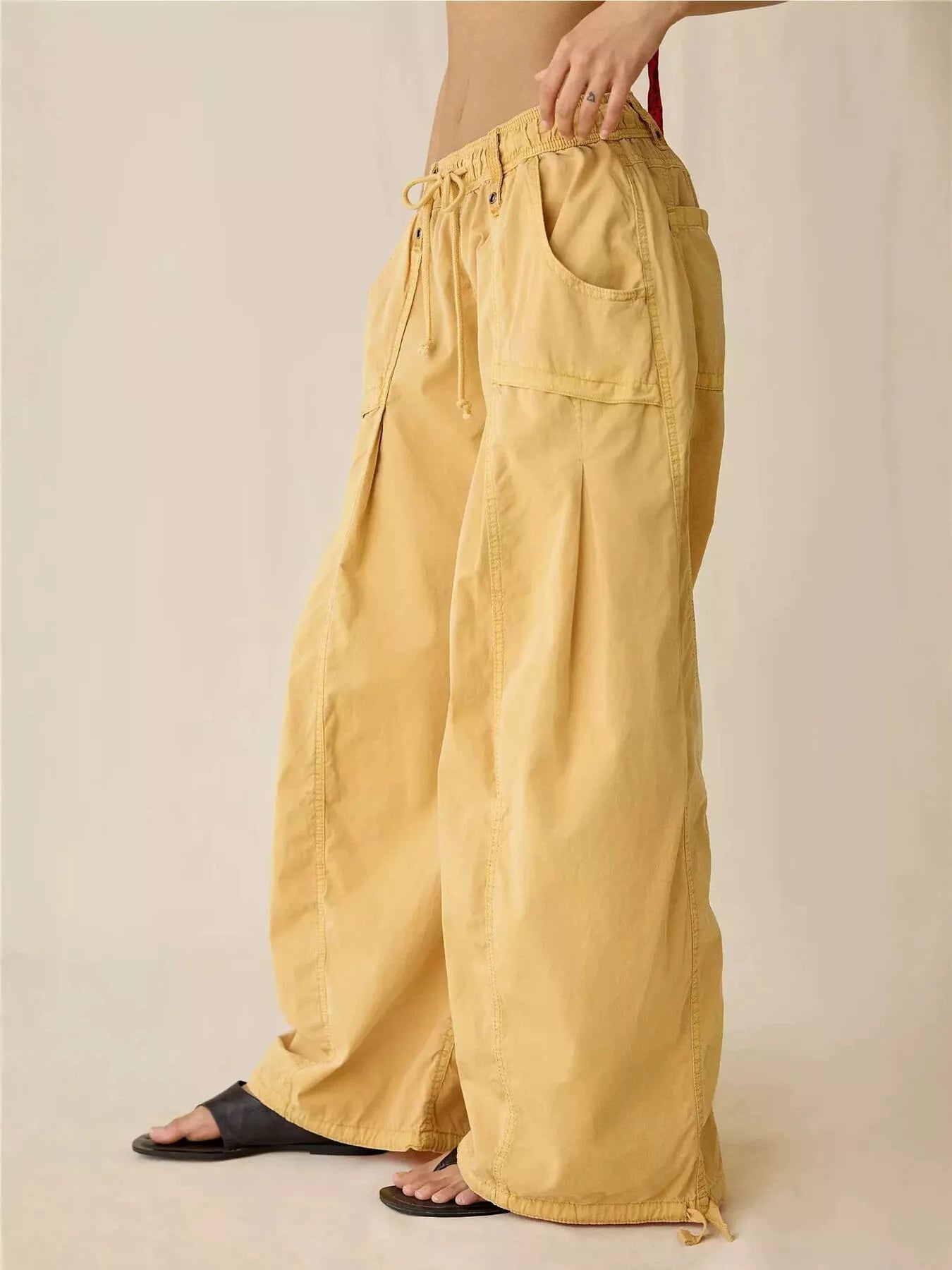 Trendsi High-Waisted Cargo Wide-Leg Pants -