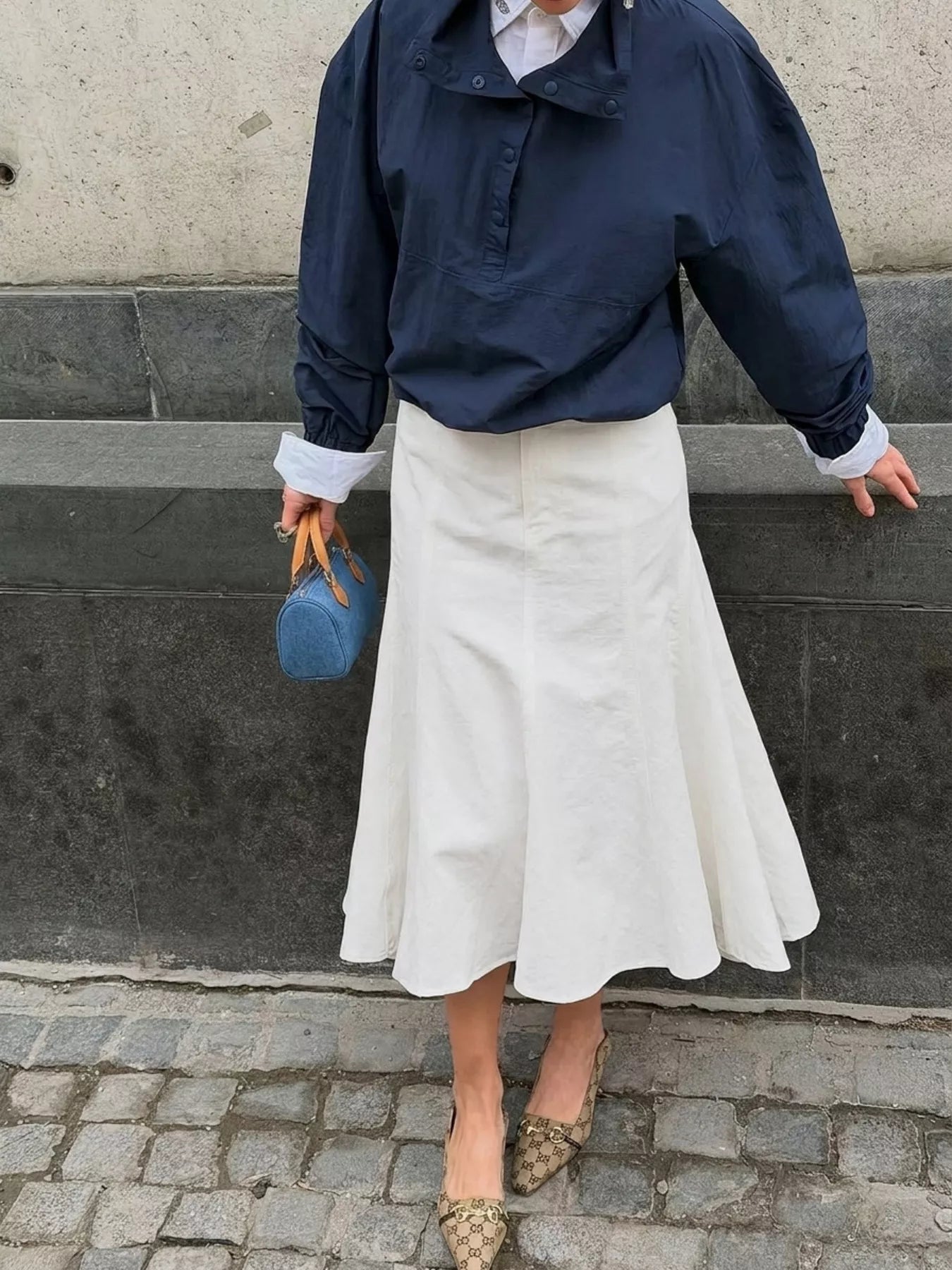 Trendsi High-Waisted Mermaid Midi Skirt -