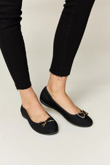 Trendsi Forever Link Metal Buckle Flat Loafers -