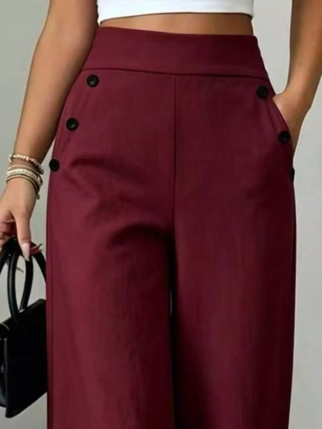 Trendsi High-Waisted Wide-Leg Pants -