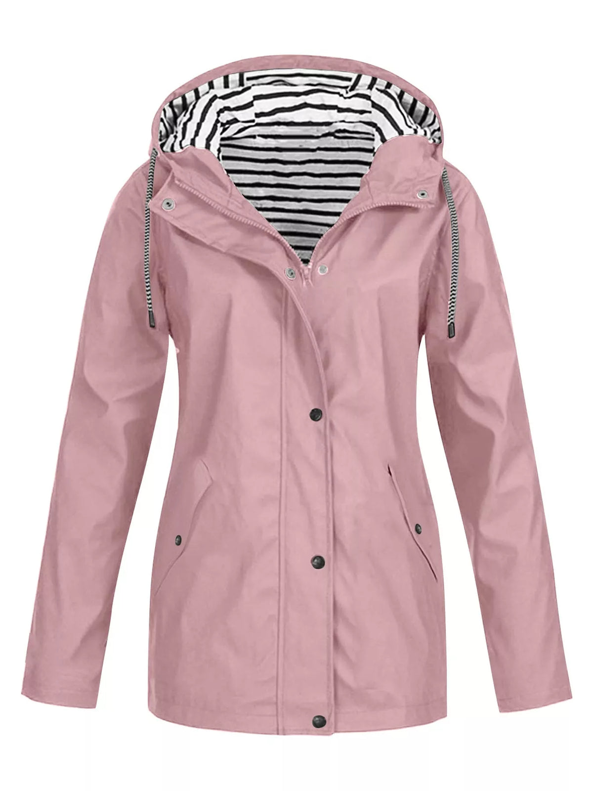 Pink. drawstring hooded jacket