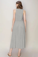 Trendsi HYFVE Sleeveless Slit Midi Dress -