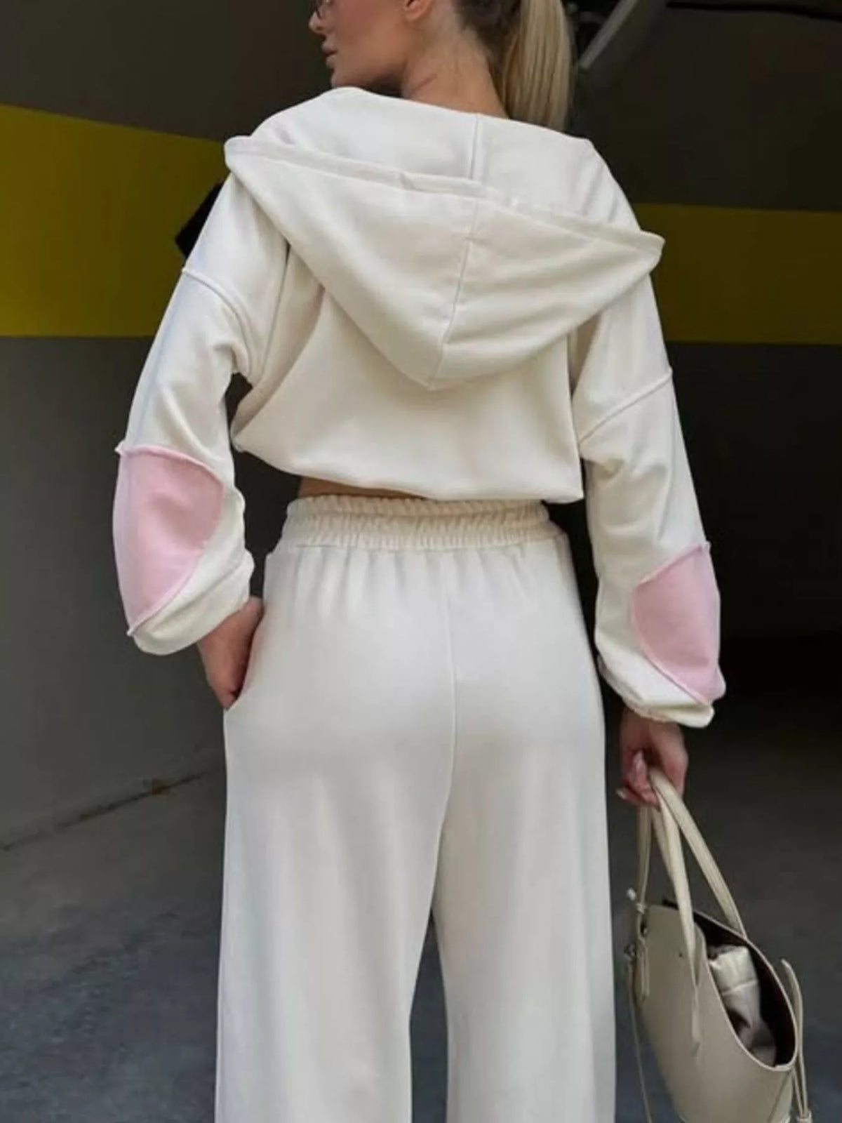 Trendsi Zip Up Hoodie and Wide-Leg Pants Set -