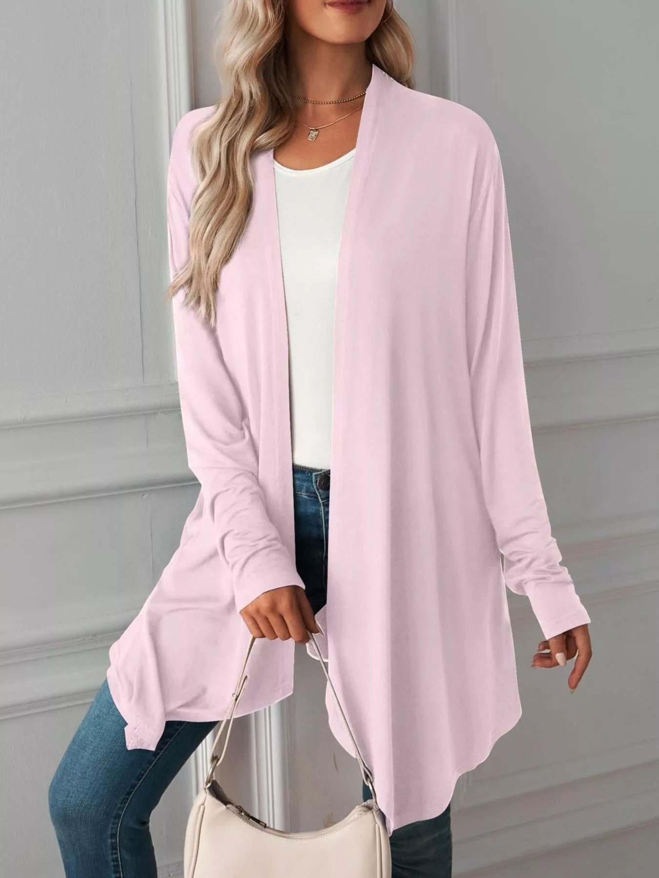 Trendsi Lightweight Open Front Cardigan -