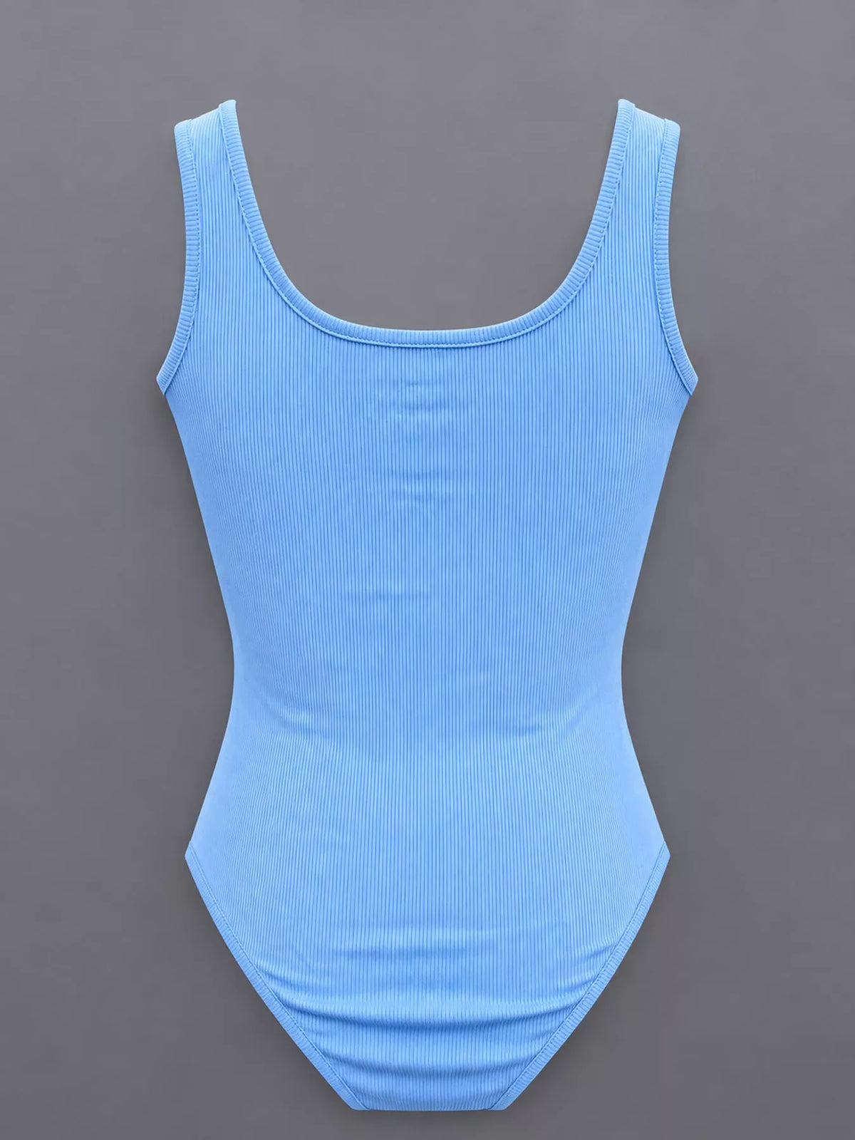 Ribbed bodysuit, light blue back