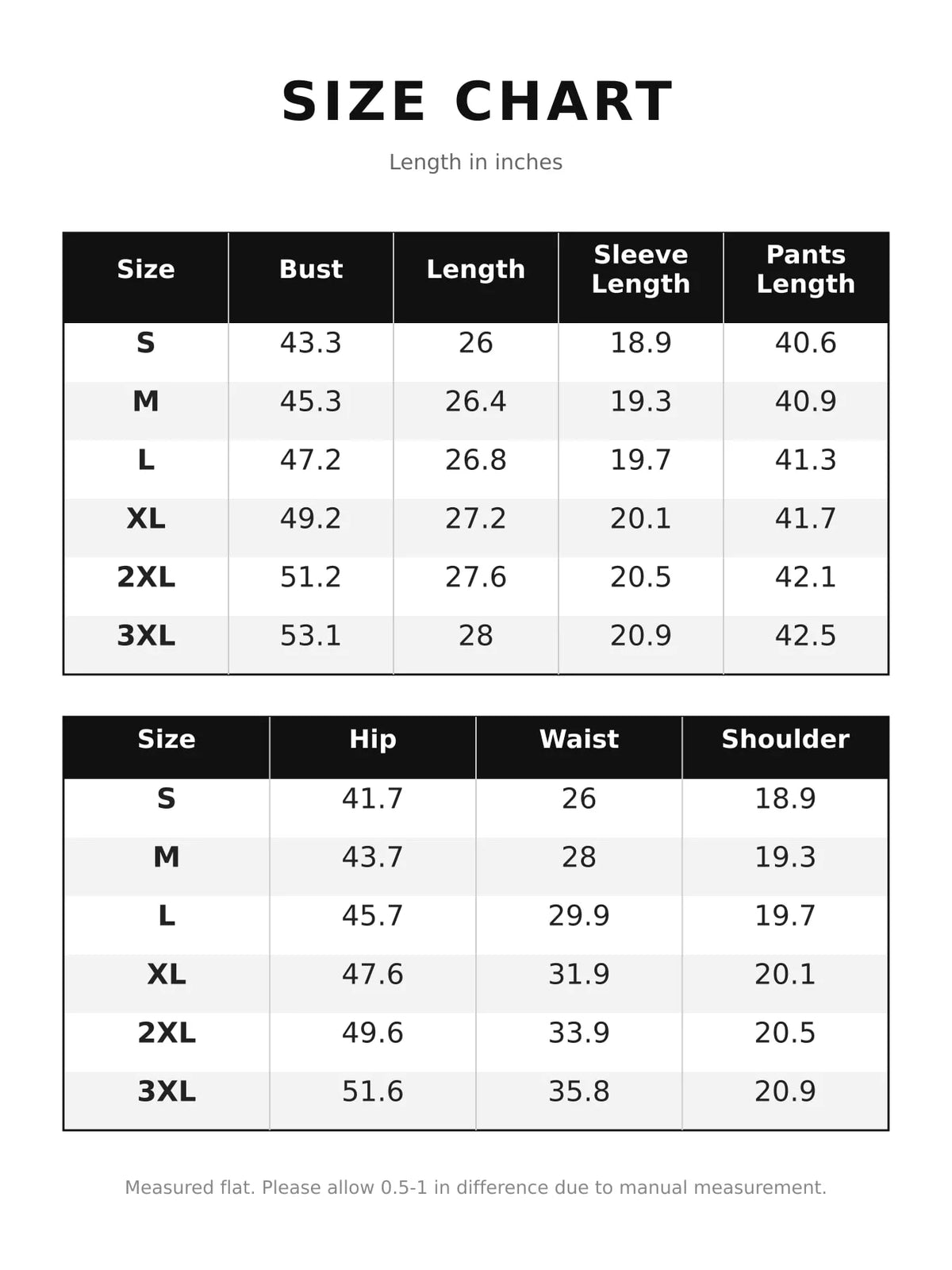 V-Neck Wrap Sweater and Wide-Leg Pants Set — size and measurement chart