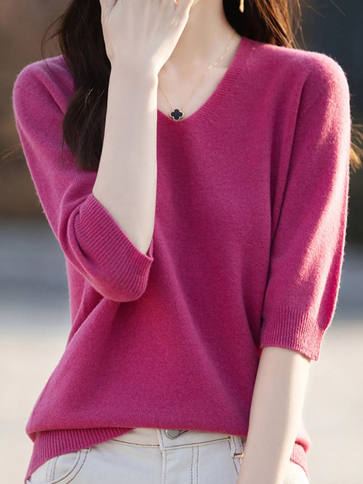 Short-sleeve sweater