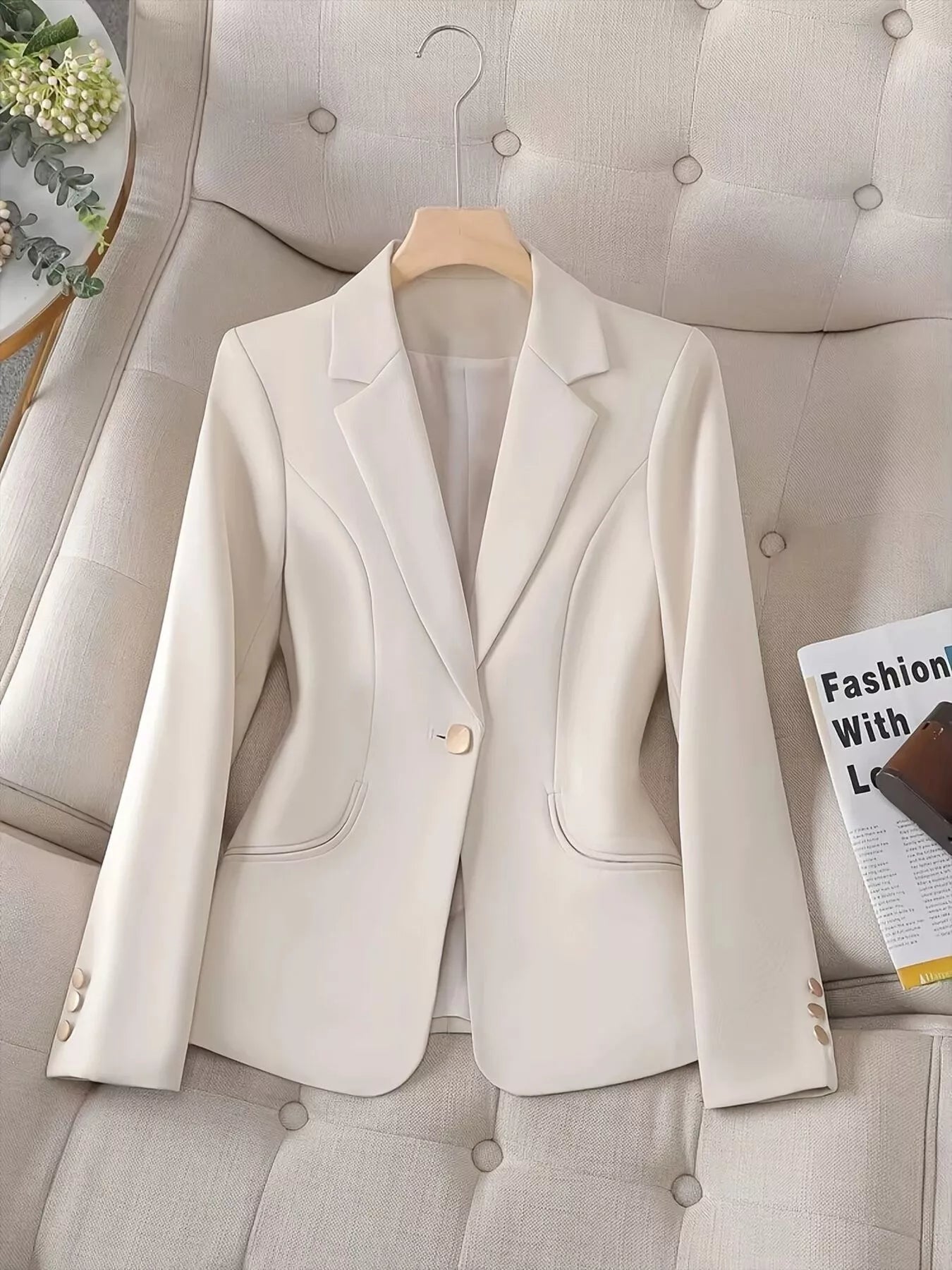 Trendsi Slim-Fit Single-Button Blazer -